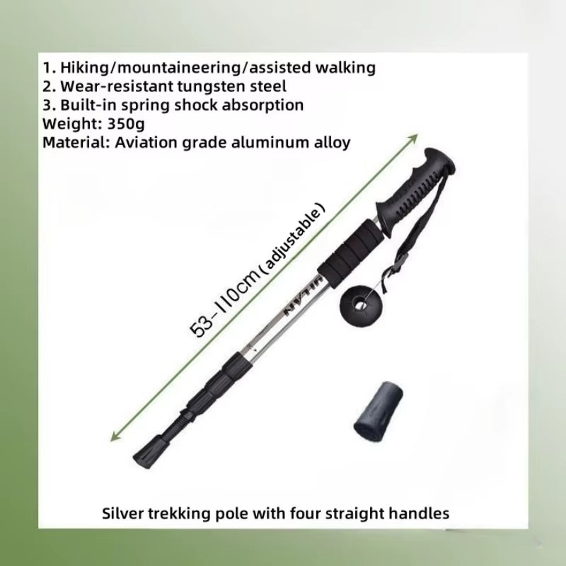 Hiking Trekking Poles, Collapsible,Lightweight, anti Shock, Hiking or Walking Sticks,Adjustable Hiking Pole for Men and Women