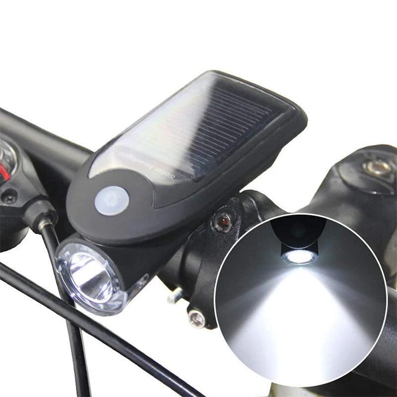 Bike Front Lights Night Riding Bicycle Taillight Solar Energy Light Outdoor Waterproof Safety Warning Lights Lamp MTB Cycling