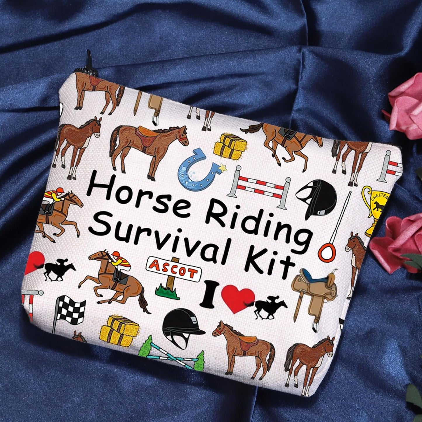 Horse Riding Cosmetic Bag Horse Riding Survival Kit Gift Horses Gift Equestrian Gift (Horse Riding Survival)