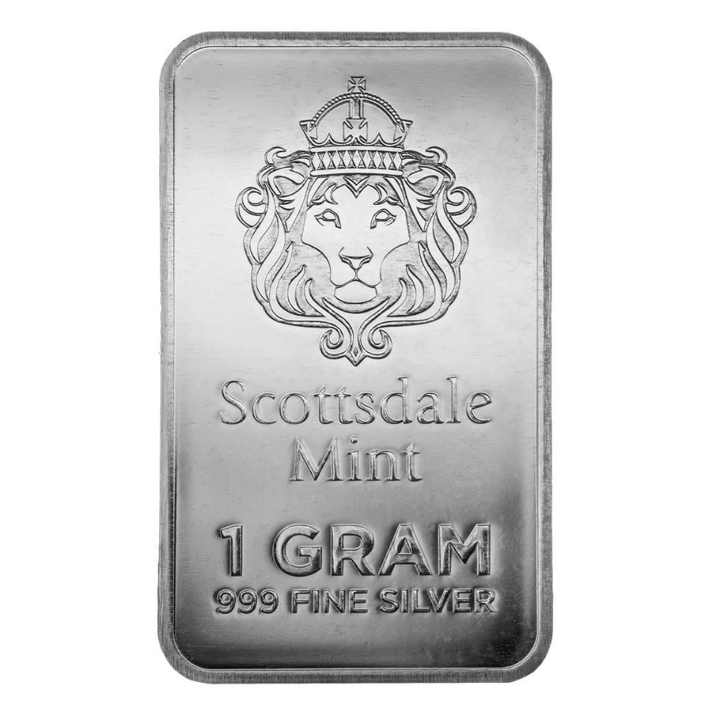 100 X 1 Gram Silver Bars - Prepper Silver .999 Silver Bullion Bars #A614