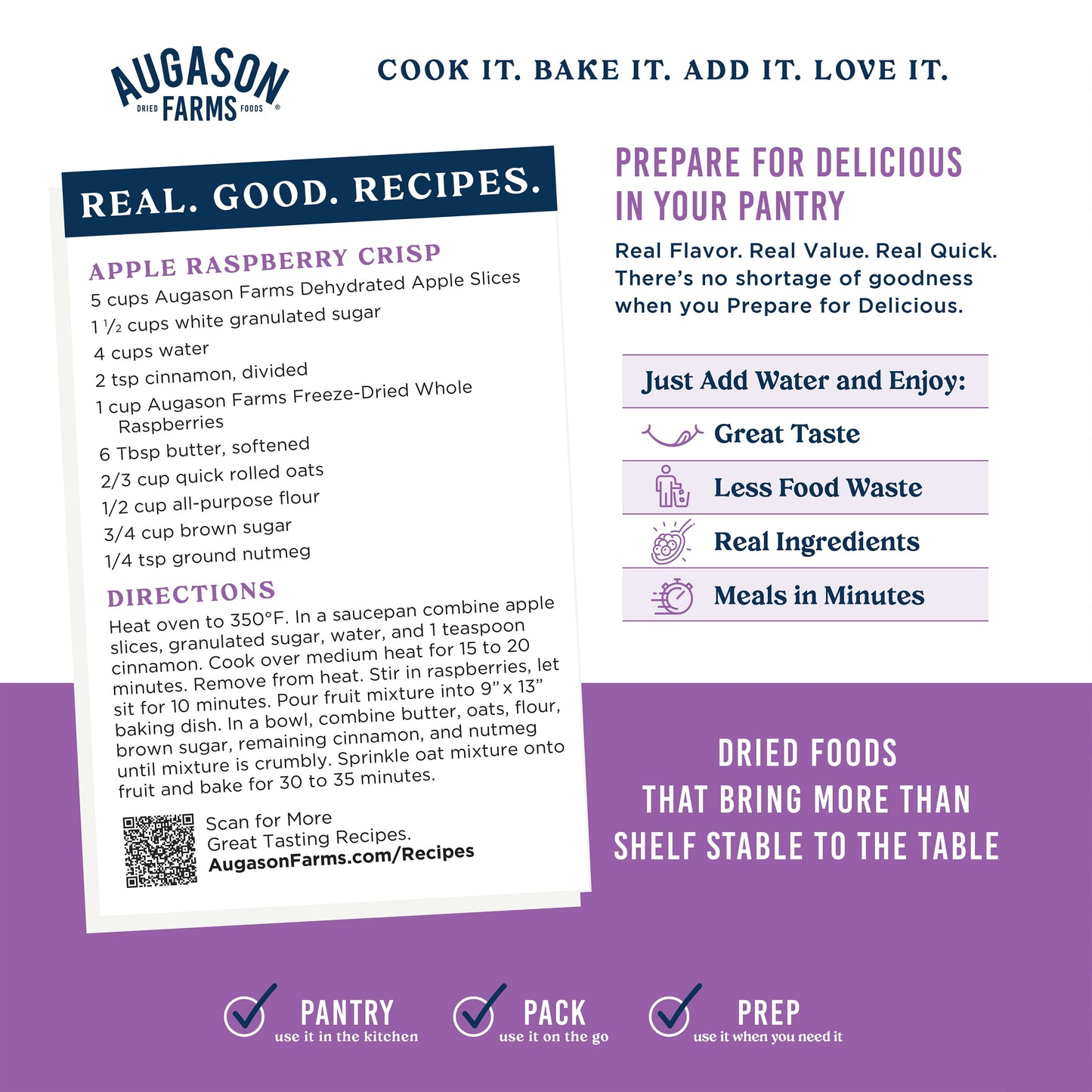 Dehydrated Apple Slices, 20 Servings, 12 Oz.