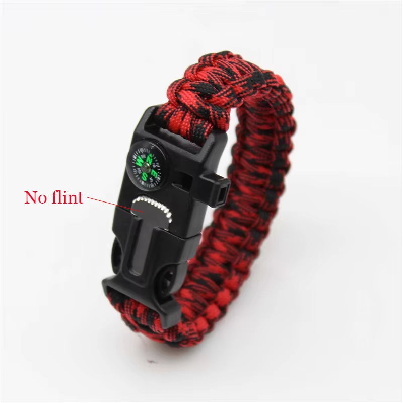 Outdoor Multi-Function Paracord Survival Bracelet Men Women Camping Adventure Emergency Rescue Survival Rope Bracelet