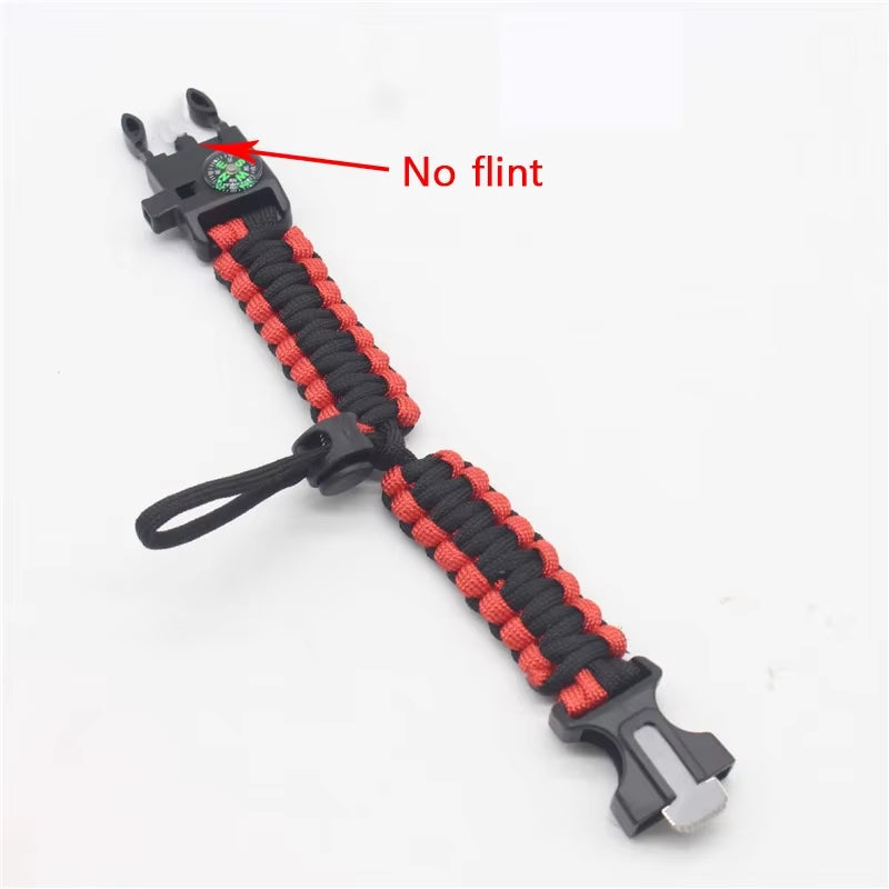 Outdoor Multi-Function Paracord Survival Bracelet Men Women Camping Adventure Emergency Rescue Survival Rope Bracelet