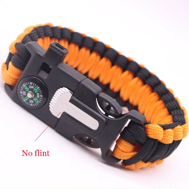 Outdoor Multi-Function Paracord Survival Bracelet Men Women Camping Adventure Emergency Rescue Survival Rope Bracelet