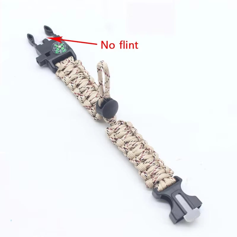 Outdoor Multi-Function Paracord Survival Bracelet Men Women Camping Adventure Emergency Rescue Survival Rope Bracelet
