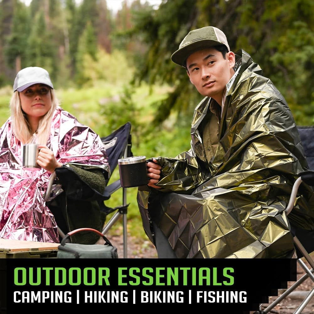 EVERLIT Survival Emergency Mylar Thermal Blankets -Space Blanket Survival Kit Ca