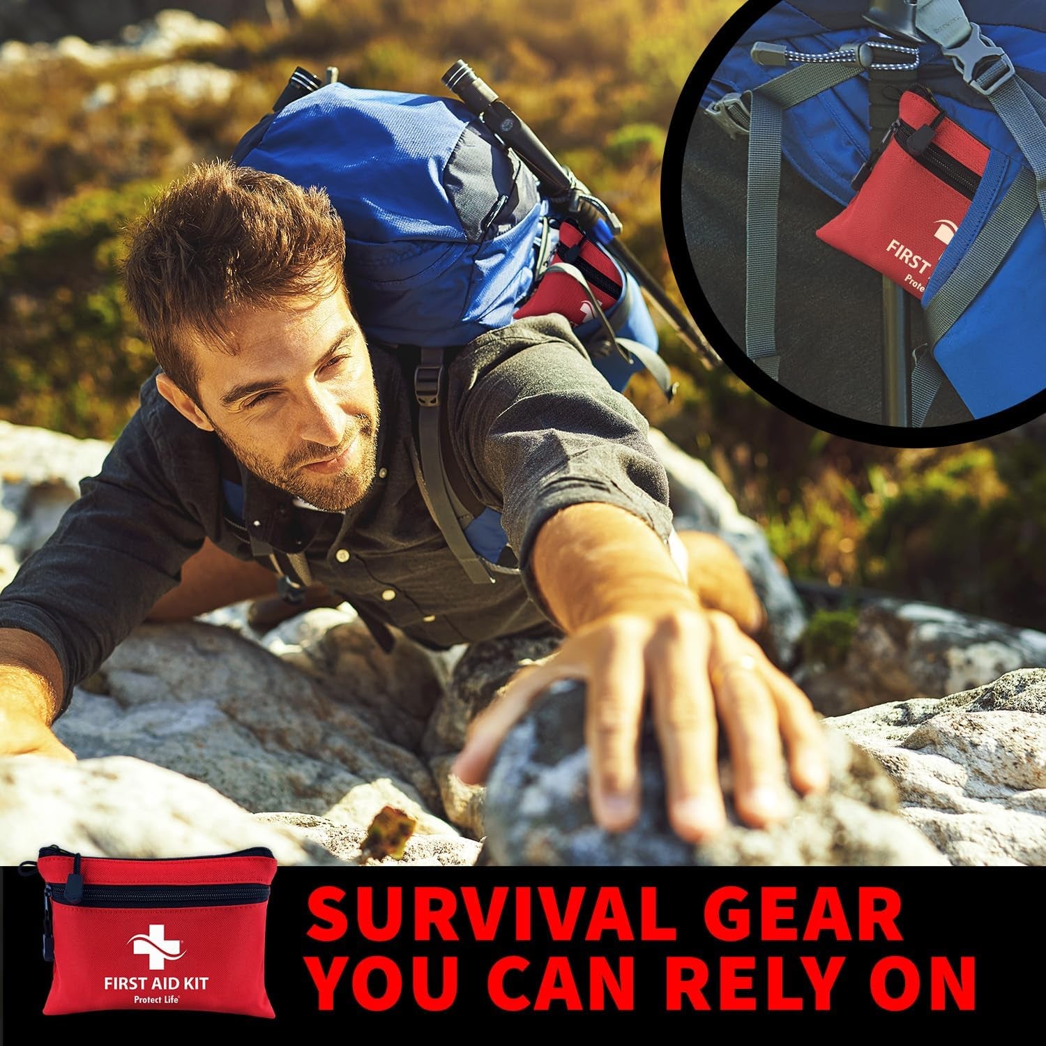 Survival First Aid Kit for Home/Business, Camping Survival Kits | Mini Travel Fi