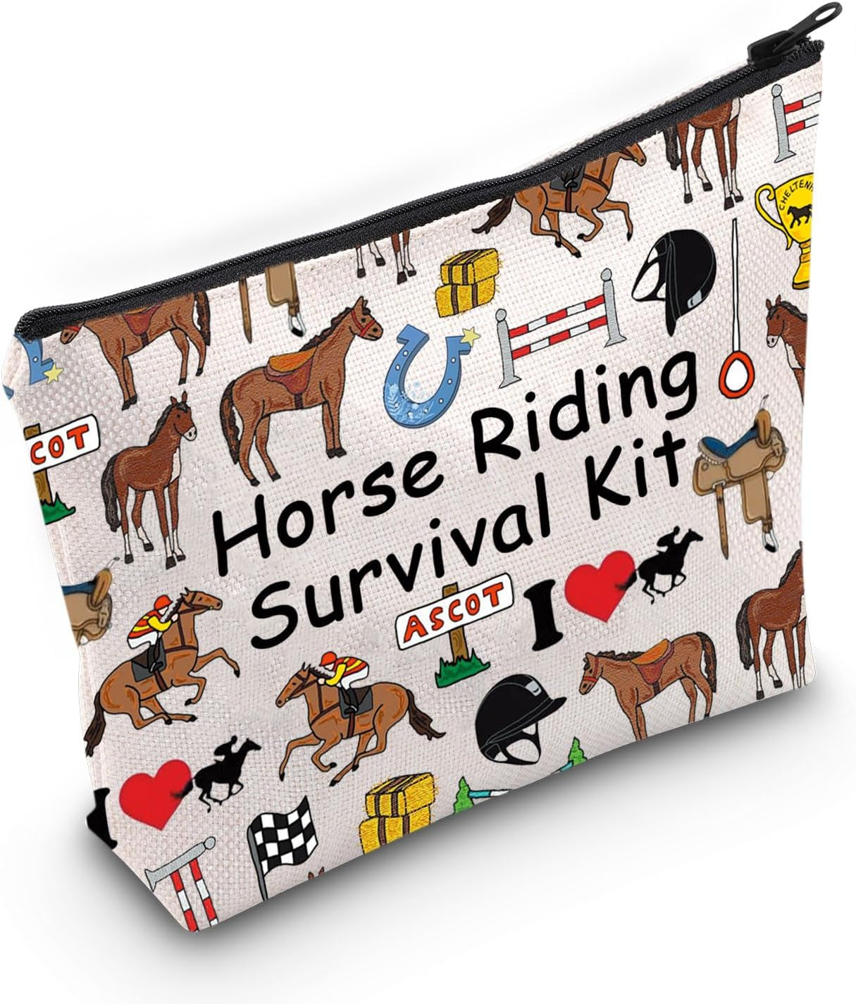 Horse Riding Cosmetic Bag Horse Riding Survival Kit Gift Horses Gift Equestrian Gift (Horse Riding Survival)