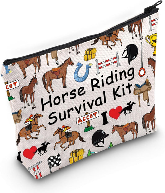 Horse Riding Cosmetic Bag Horse Riding Survival Kit Gift Horses Gift Equestrian Gift (Horse Riding Survival)