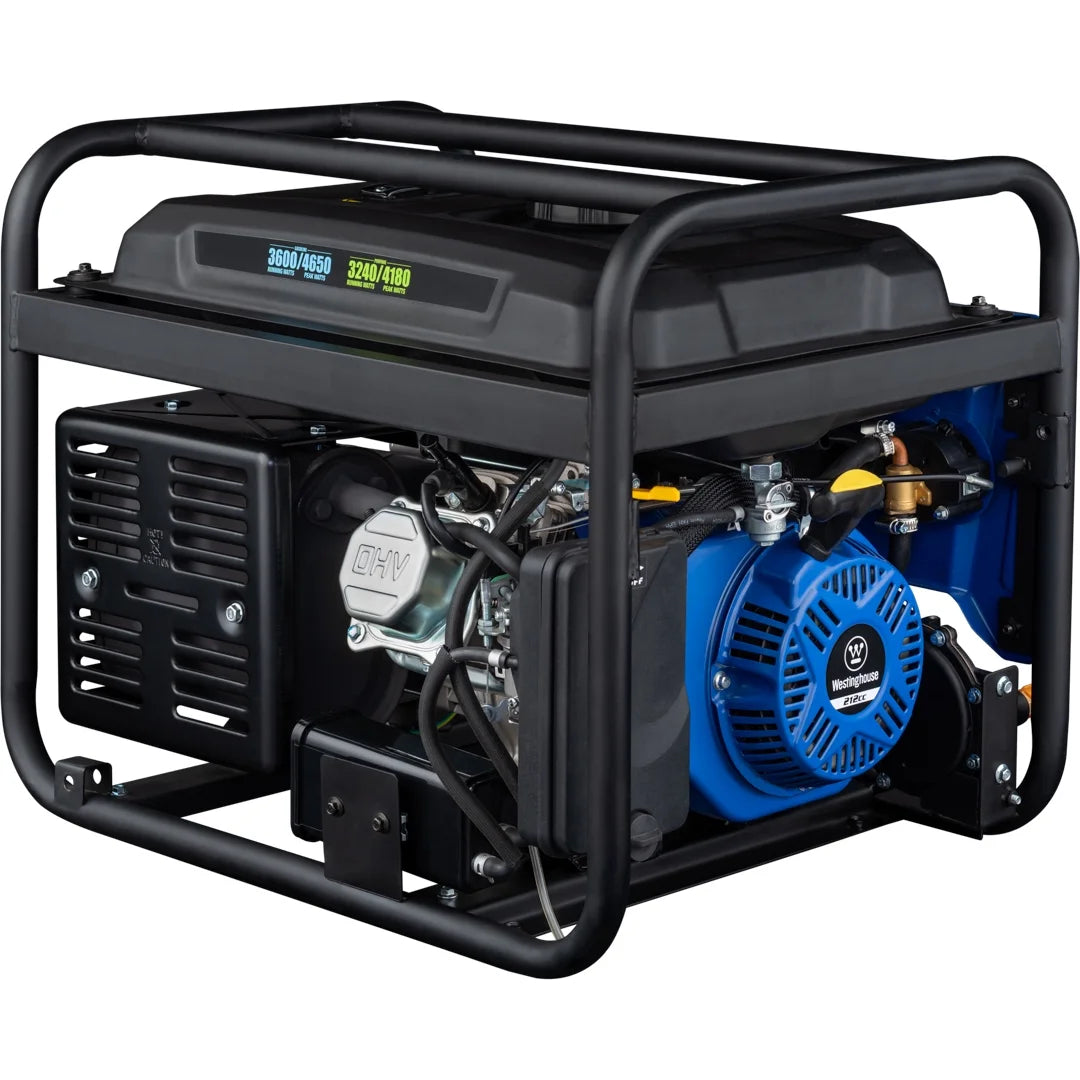 4650 Peak Watt Dual Fuel Portable Generator with RV Outlet and CO Sensor