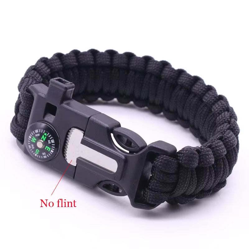 Outdoor Multi-Function Paracord Survival Bracelet Men Women Camping Adventure Emergency Rescue Survival Rope Bracelet