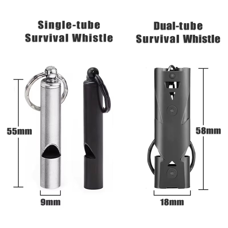High Decibel Survival Whistle Emergency Safety Whistle Keychain Outdoor Hiking Camping Whistle Emergency Survival Gadgets