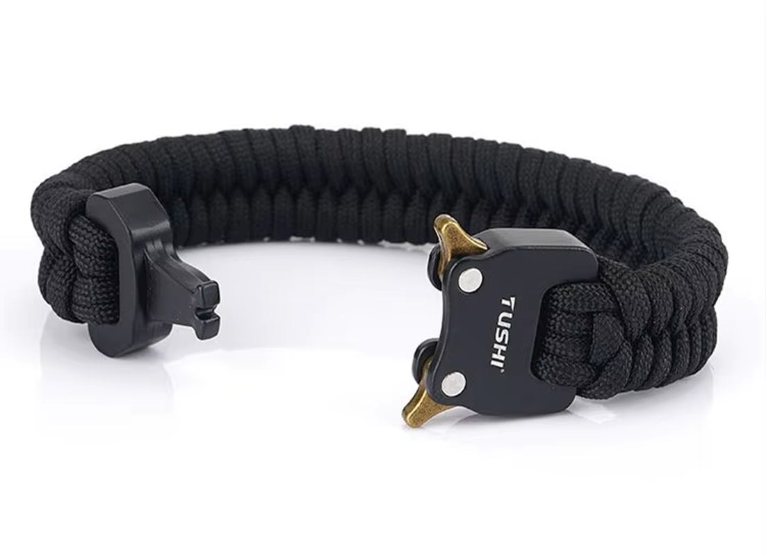 Quick Unlock Outdoor Survival Bracelet 26 Cm Wearproof Woven Hand Rope Field Survival Tool Adjustable Bracelet Unisex