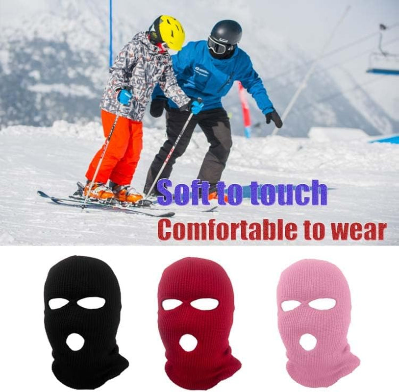3-Hole Beanie Face Mask Ski-Warm Knit-Men and Women