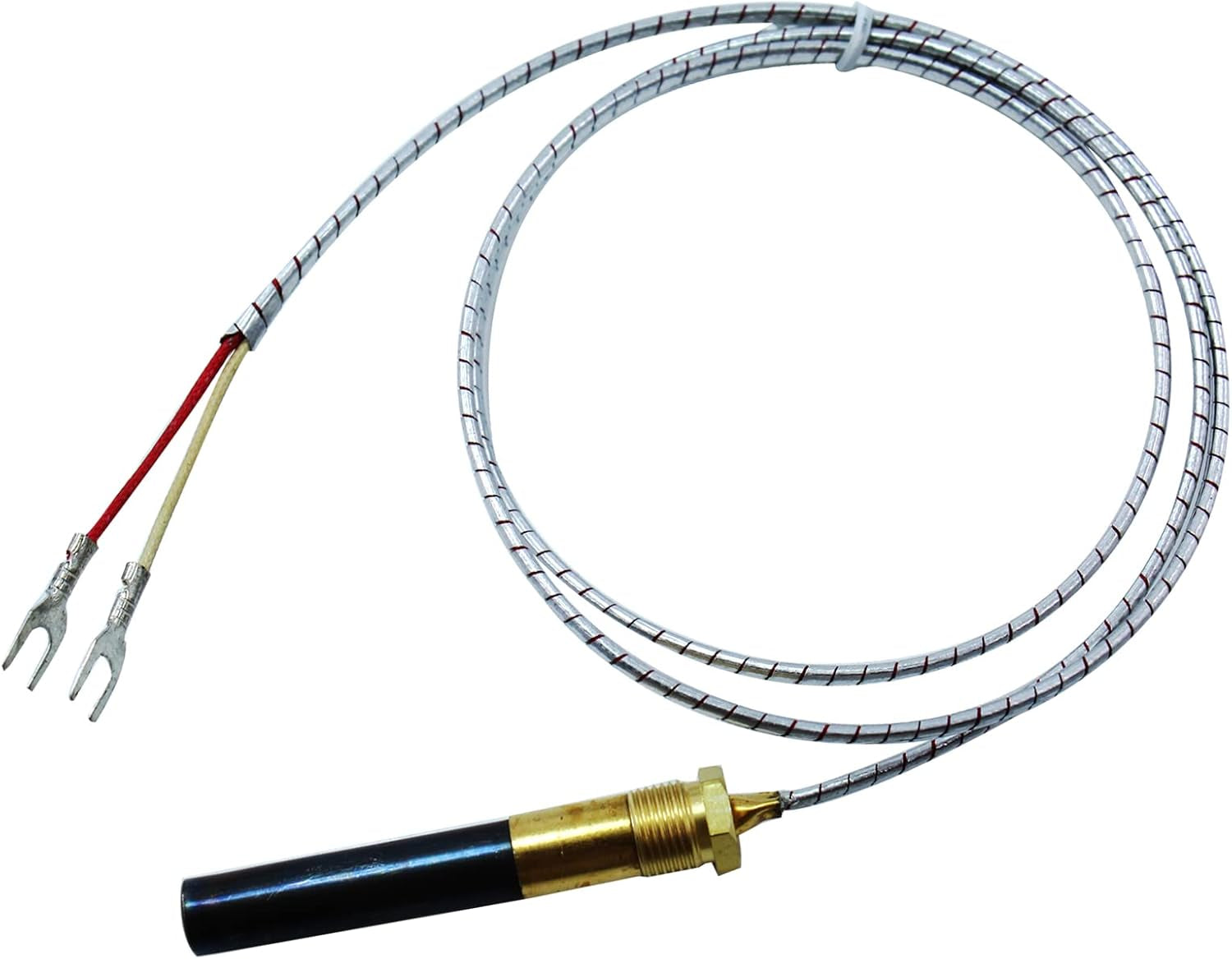 Propane Gas Fireplace 750 Millivolt Replacement Thermopile Generators Replace for Robertshaw Uni-Line 1950001 Model (36" Aluminium Glass Fiber Wire)