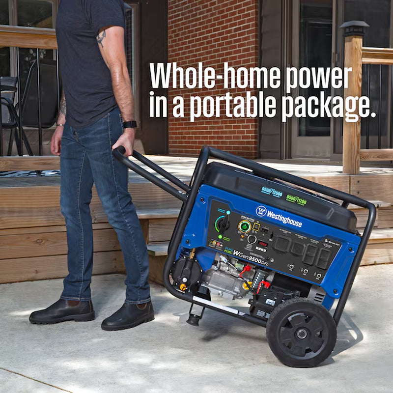 Wgen9500Dfc Remote Electric Start 12500 / 9500 -Watt Gasoline/Liquid Propane Dual Fuel Portable Generator
