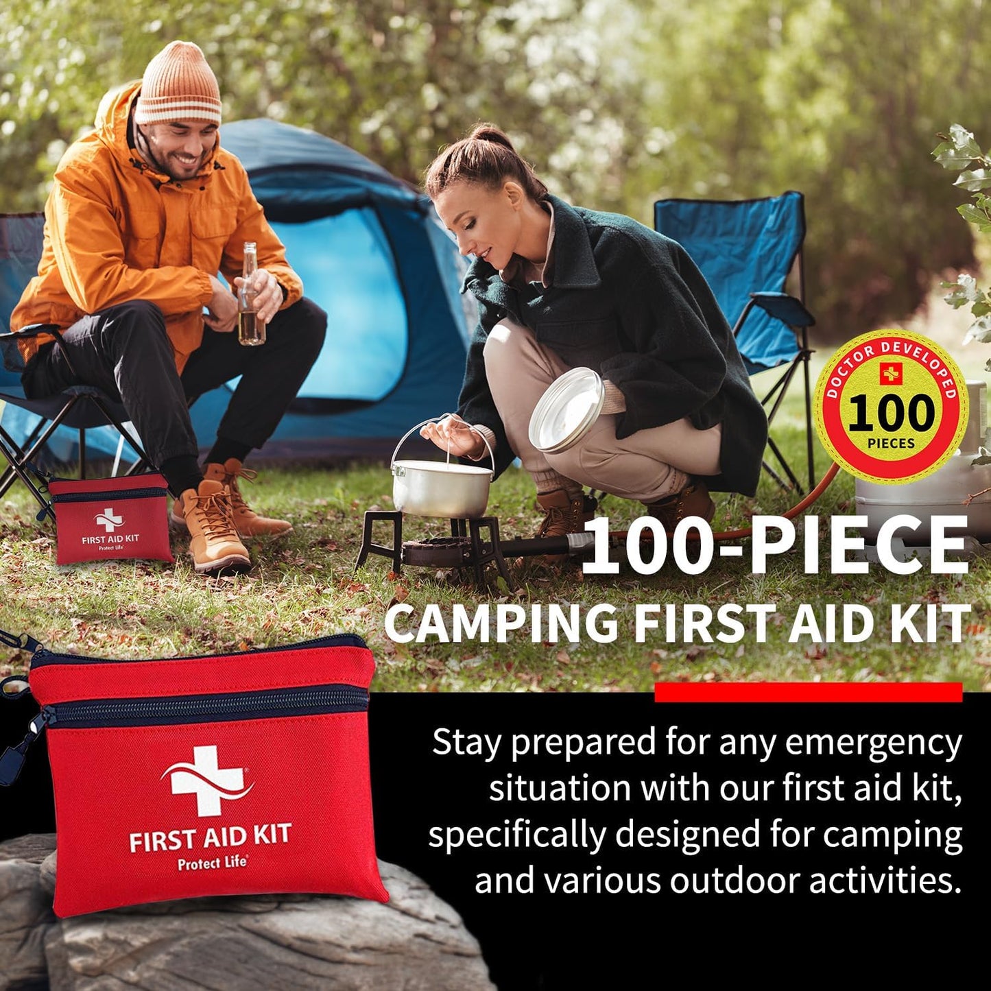 Survival First Aid Kit for Home/Business, Camping Survival Kits | Mini Travel Fi