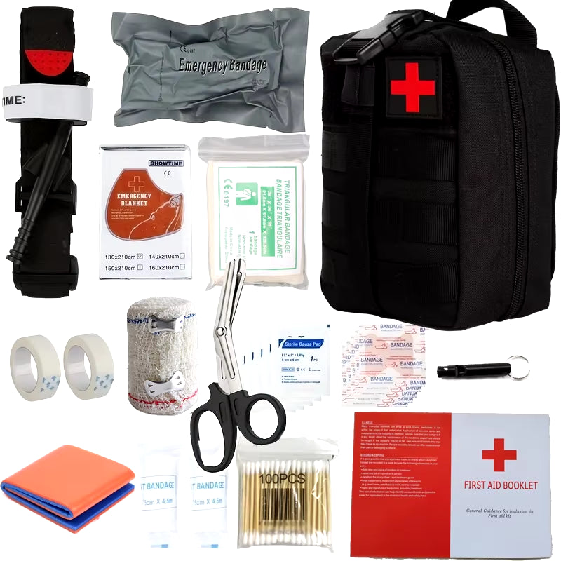 50Pcs IFAK Trauma Survival First Aid Kit, Camping Gear Supplies Emergency Survival Kit, Hiking Kit