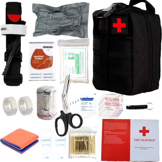50Pcs IFAK Trauma Survival First Aid Kit, Camping Gear Supplies Emergency Survival Kit, Hiking Kit