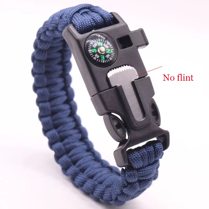 Outdoor Multi-Function Paracord Survival Bracelet Men Women Camping Adventure Emergency Rescue Survival Rope Bracelet
