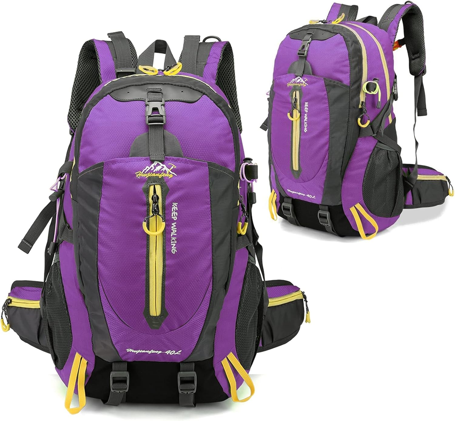 Hiking Backpack, 40L Waterproof Travel Backpack, Lightweight Hiking Backpack for Women Men, Hiking Daypacks for Camping, Travel, Climbing