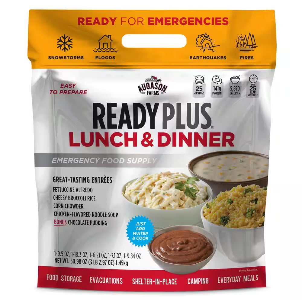 Ready plus Lunch and Dinner Emergency Food Supply, 25-Year Shelf Life