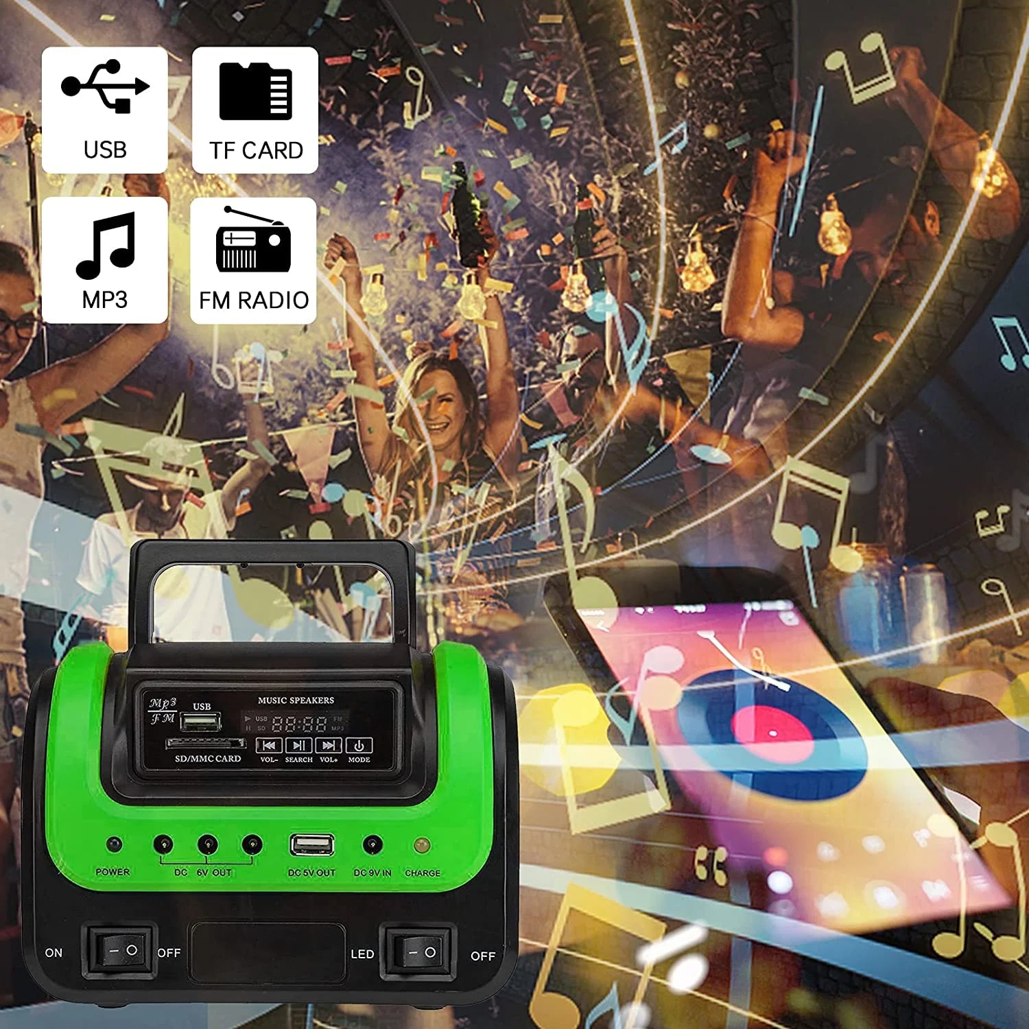 Solar Generator Portable with Solar Panel Solar Power Generators Portable Power Station with Bulb Rechargeable Power Supply