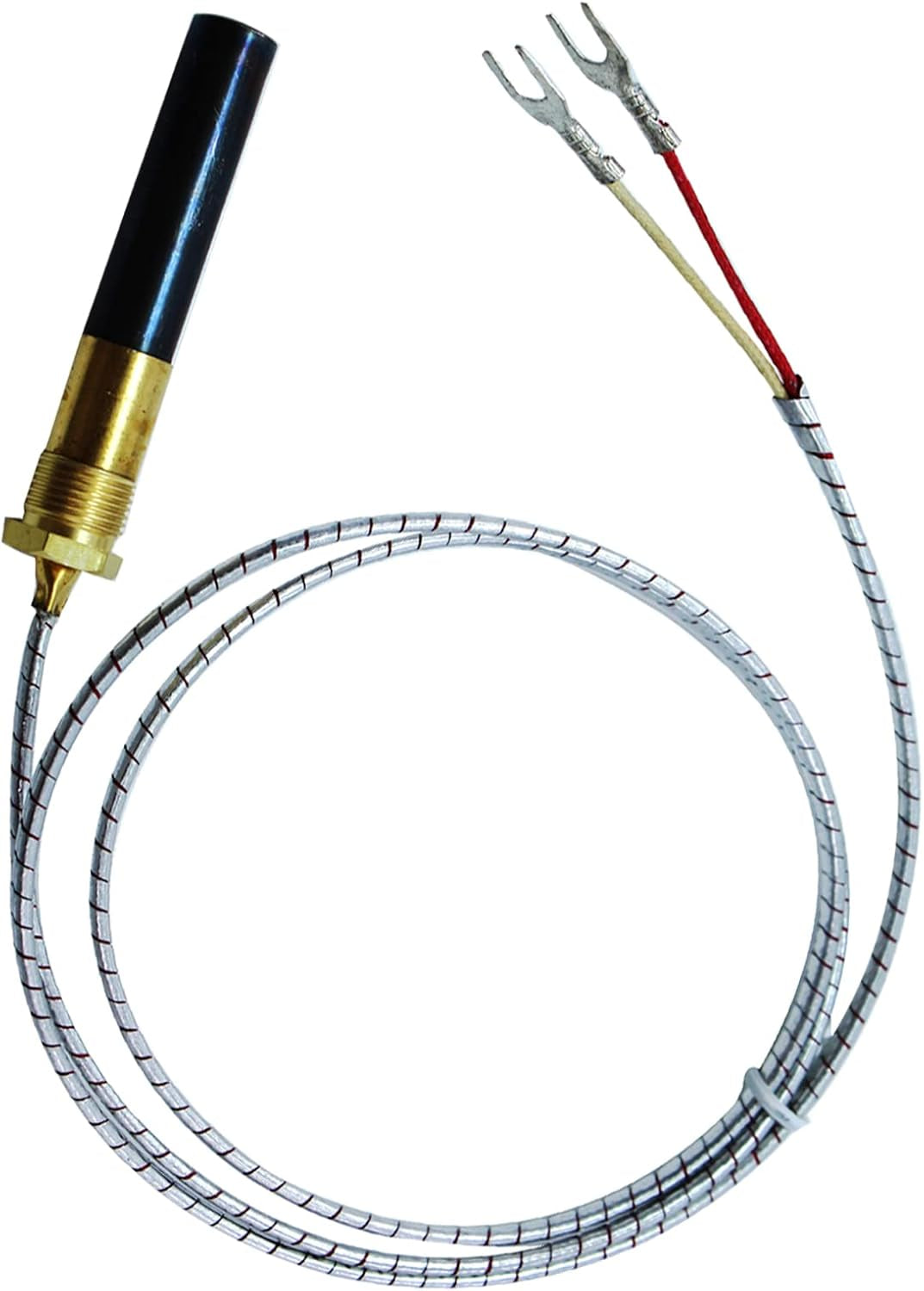 Propane Gas Fireplace 750 Millivolt Replacement Thermopile Generators Replace for Robertshaw Uni-Line 1950001 Model (36" Aluminium Glass Fiber Wire)