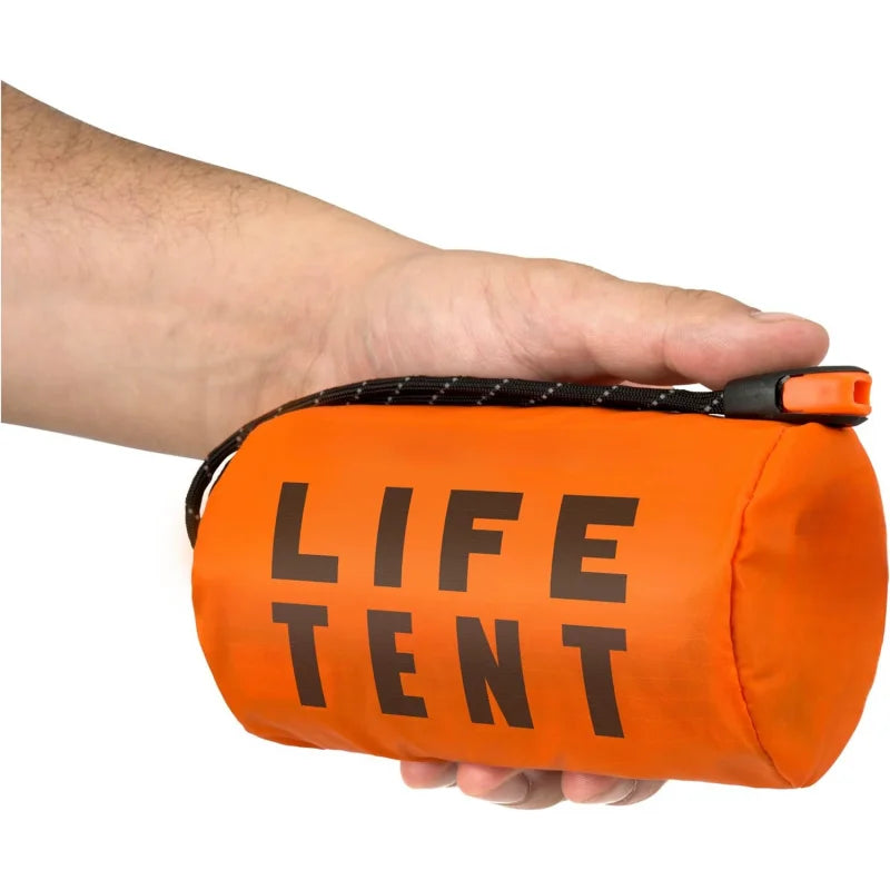 Life Tent Emergency Survival Shelter 2 Person Emergency Tent 2.4*1.5M Survival Tent Emergency Shelter with Whistle & Paracord