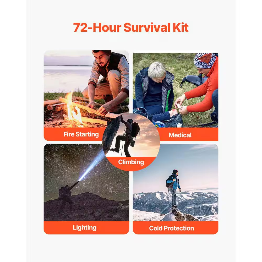 Survival First Aid Kit 250 Pieces 600 D Nylon Trauma First Aid Bag Survival Gear and Equipment Emergency Kits