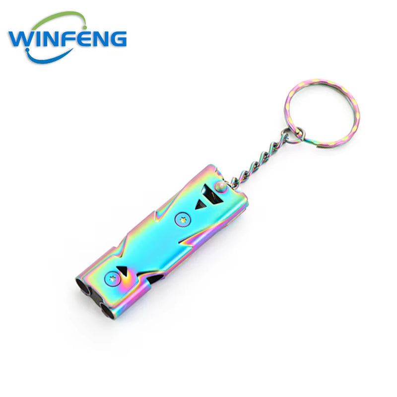 High Decibel Survival Whistle Emergency Safety Whistle Keychain Outdoor Hiking Camping Whistle Emergency Survival Gadgets