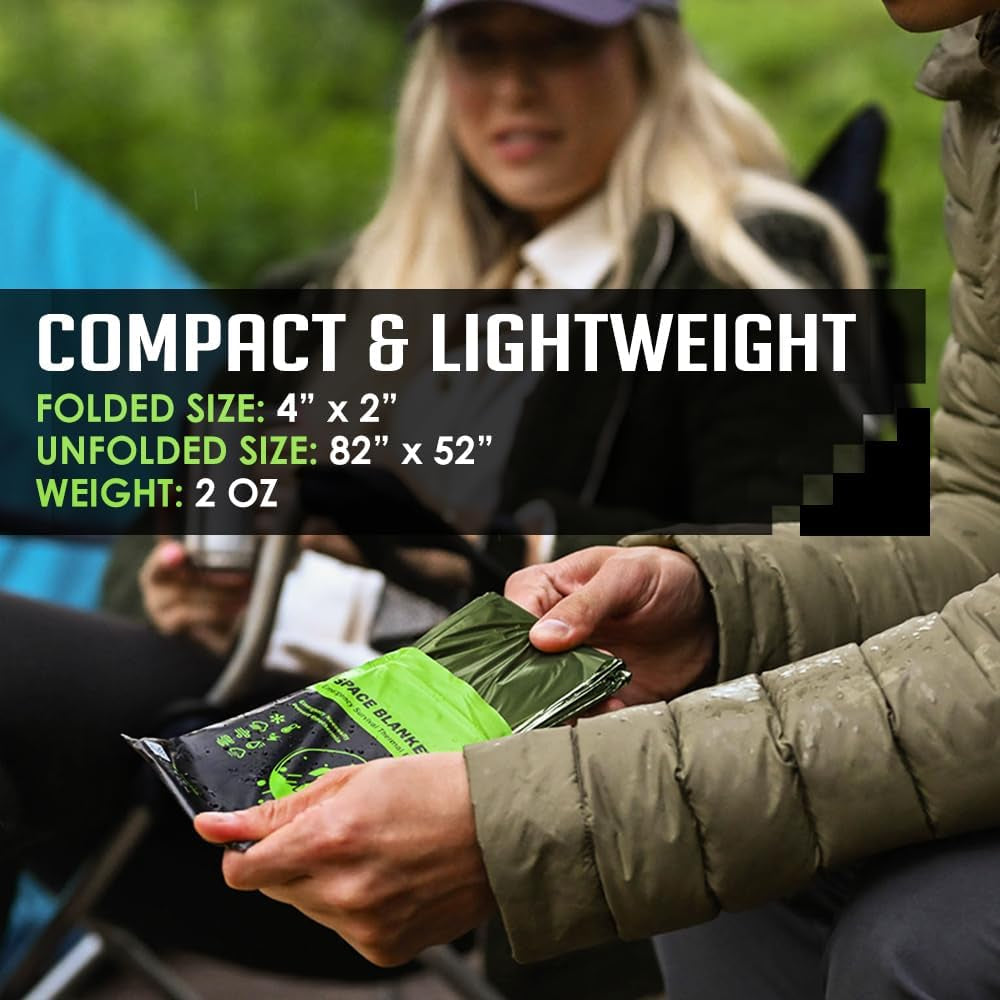 EVERLIT Survival Emergency Mylar Thermal Blankets -Space Blanket Survival Kit Ca