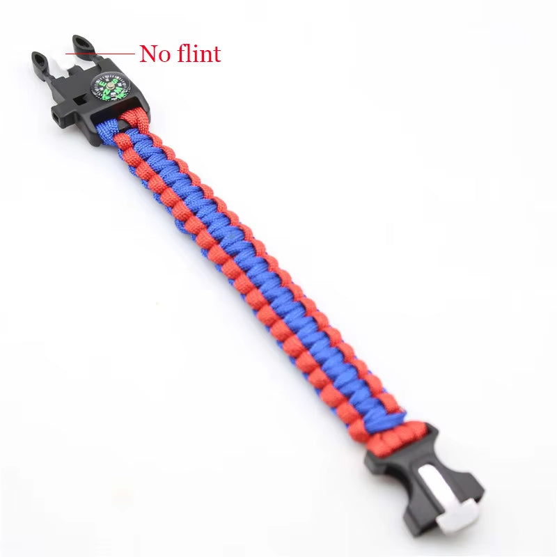 Outdoor Multi-Function Paracord Survival Bracelet Men Women Camping Adventure Emergency Rescue Survival Rope Bracelet