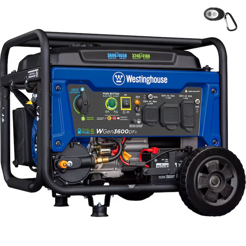 Wgen9500Dfc Remote Electric Start 12500 / 9500 -Watt Gasoline/Liquid Propane Dual Fuel Portable Generator
