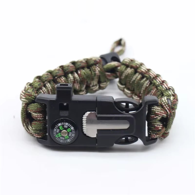 Outdoor Multi-Function Paracord Survival Bracelet Men Women Camping Adventure Emergency Rescue Survival Rope Bracelet