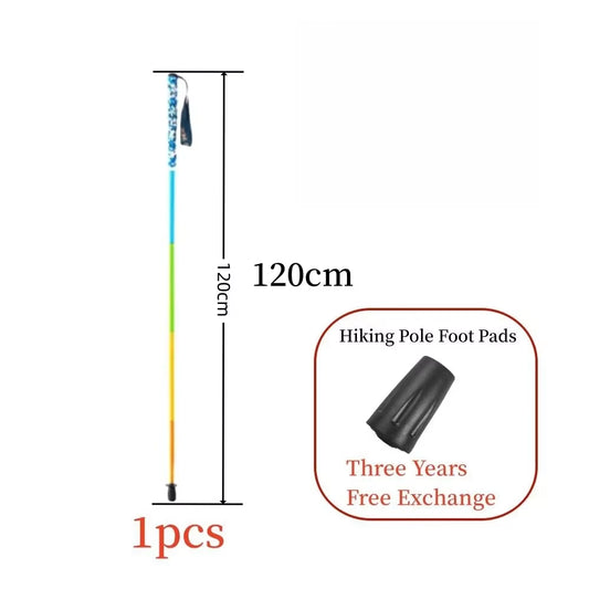 2PCS Carbon Fiber Five Section Folding Hiking Stick Ultra Lightweight Portable Hiking Stick Walking Pole（S) Hiking Accessories