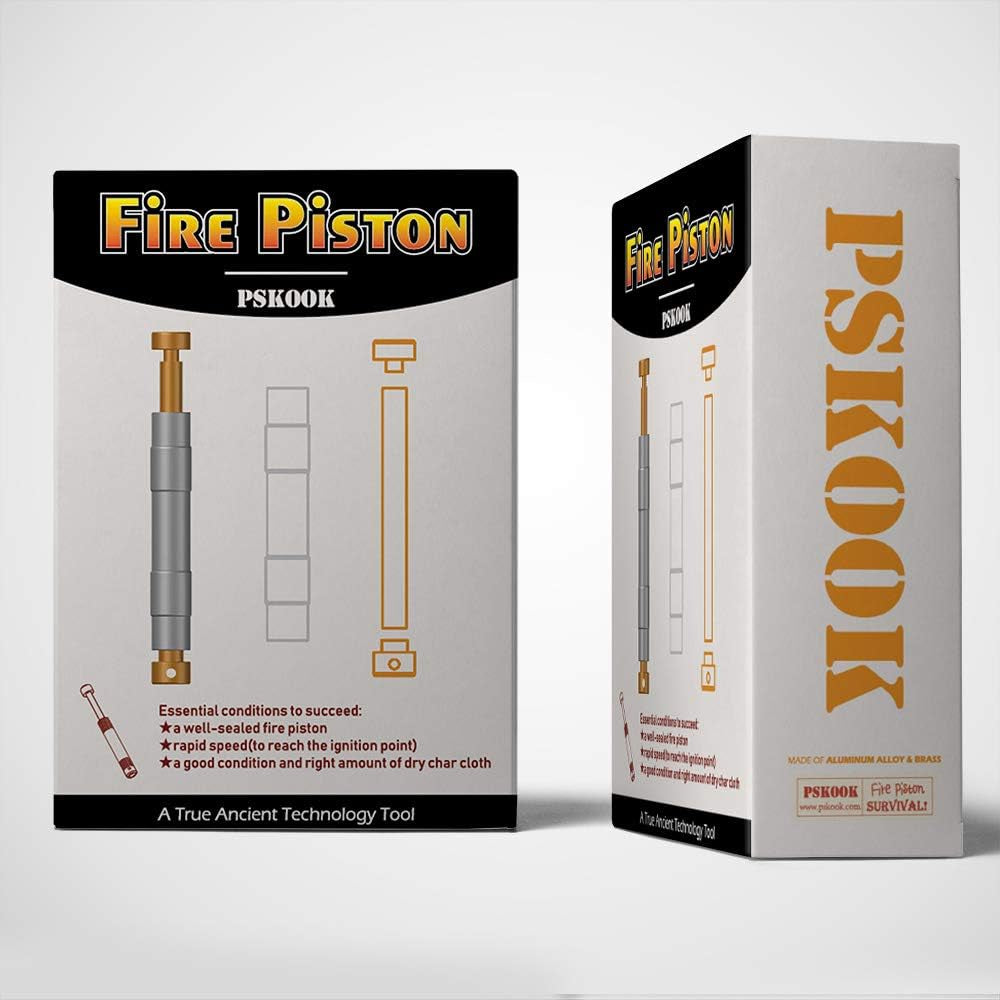 Metal Fire Piston Survival Camping Tool Educational Outdoor Scientific Lesson
