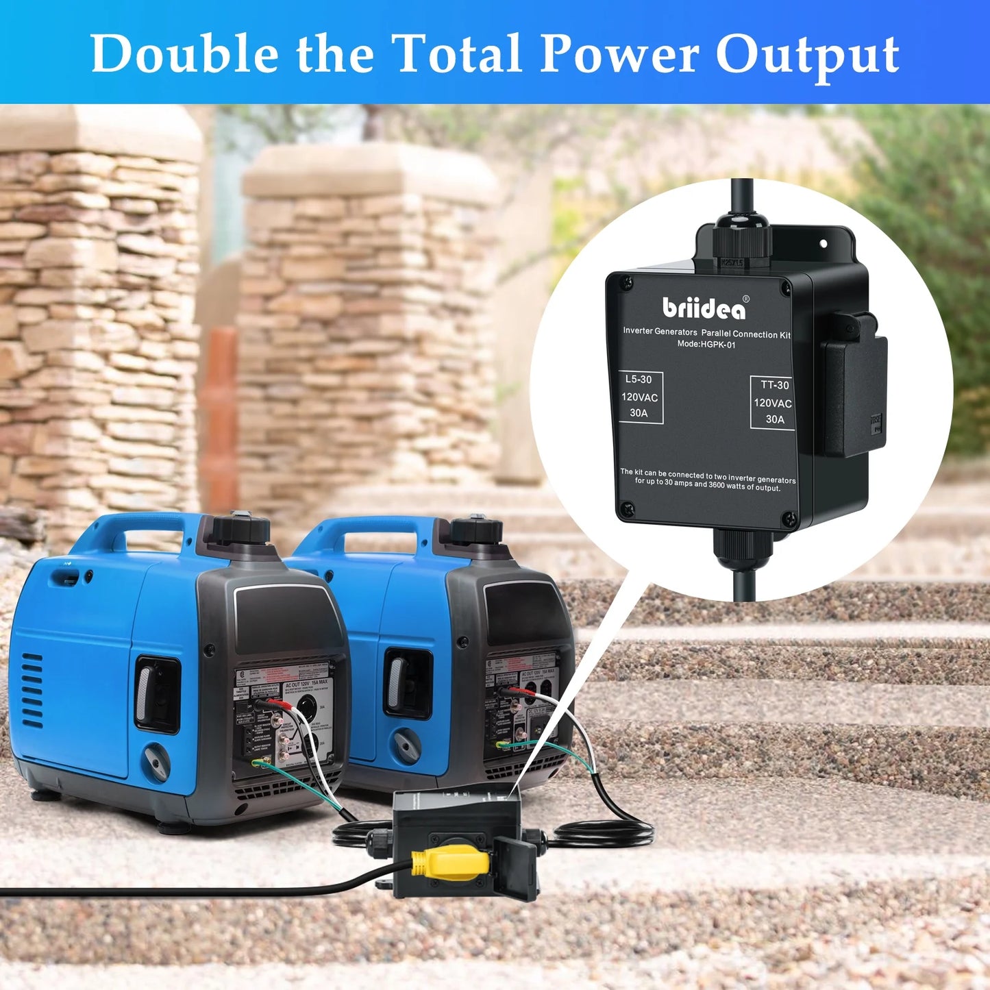 30A 3600W Generator Parallel Kit for Inverter Generators, Compatible with WEN Generators