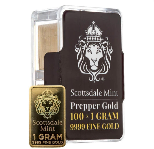 1 Gram Gold Bar by Scottsdale Mint .9999 Gold Bullion "Prepper Gold" #A551