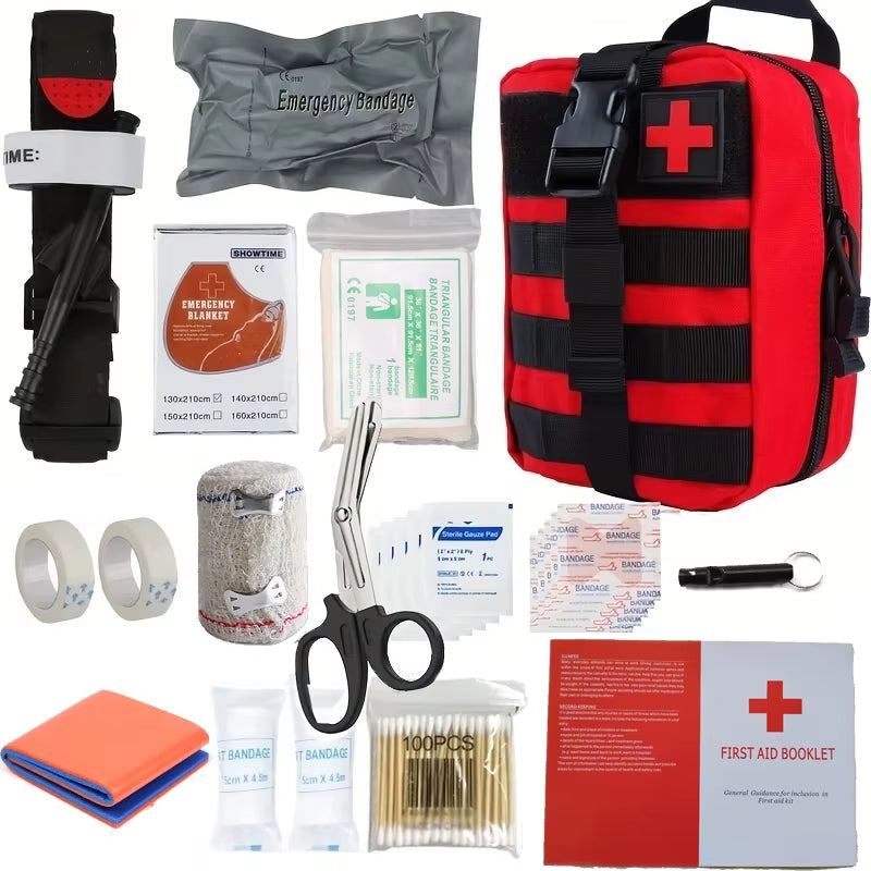 50Pcs IFAK Trauma Survival First Aid Kit, Camping Gear Supplies Emergency Survival Kit, Hiking Kit