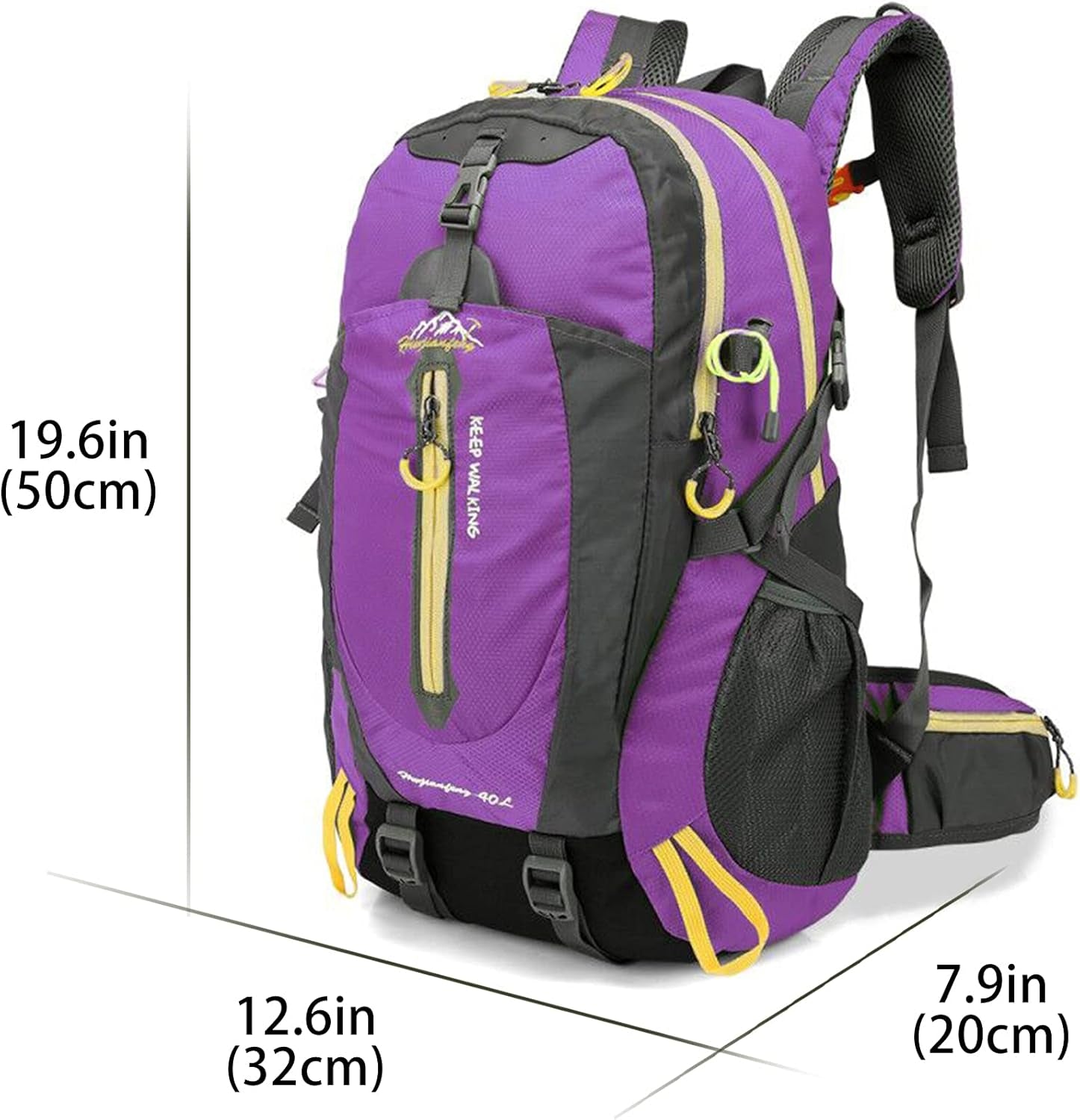 Hiking Backpack, 40L Waterproof Travel Backpack, Lightweight Hiking Backpack for Women Men, Hiking Daypacks for Camping, Travel, Climbing