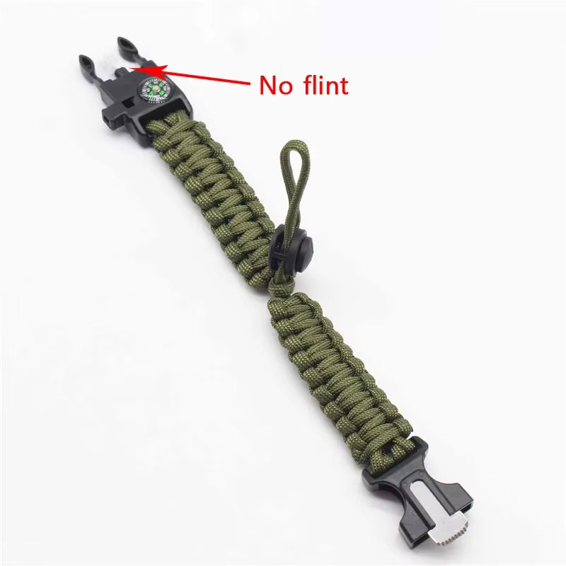 Outdoor Multi-Function Paracord Survival Bracelet Men Women Camping Adventure Emergency Rescue Survival Rope Bracelet