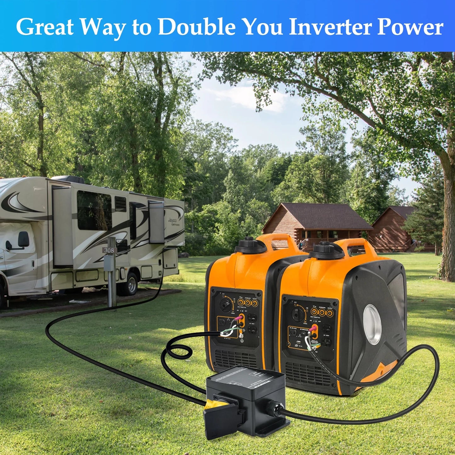 30A 3600W Generator Parallel Kit for Inverter Generators, Compatible with WEN Generators