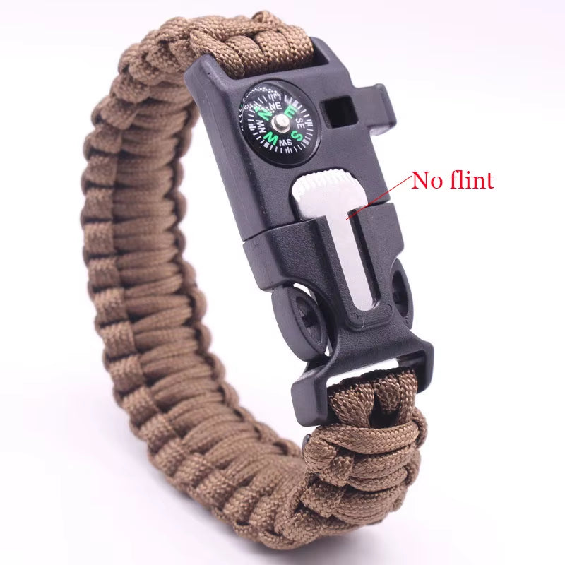 Outdoor Multi-Function Paracord Survival Bracelet Men Women Camping Adventure Emergency Rescue Survival Rope Bracelet