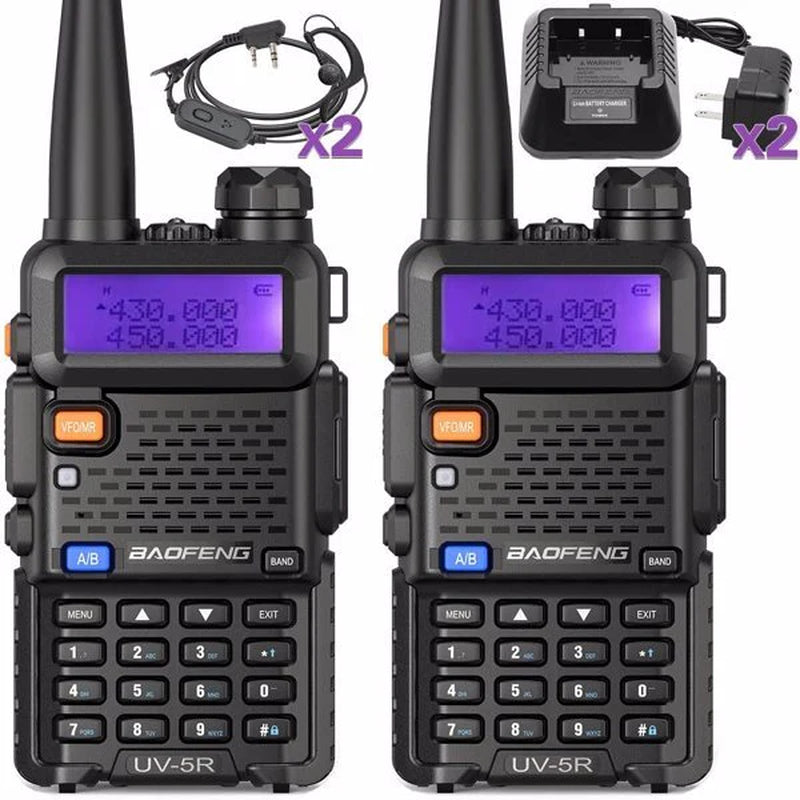 Two Sets Uv-5R 5W Walkie Talkies