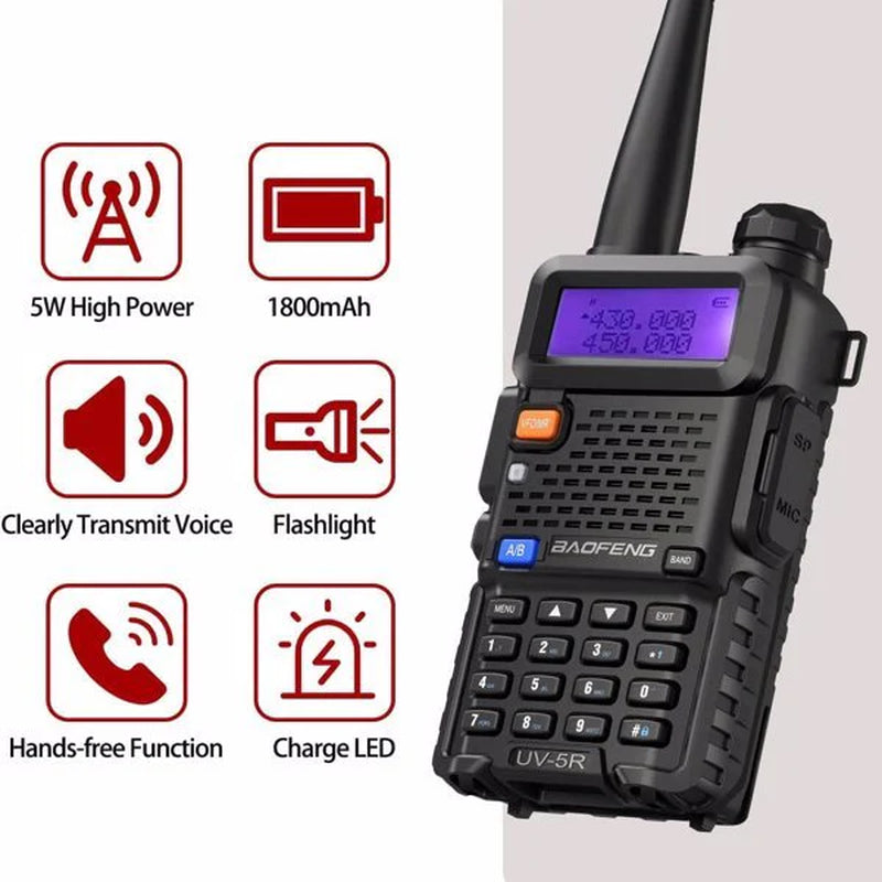 Two Sets Uv-5R 5W Walkie Talkies