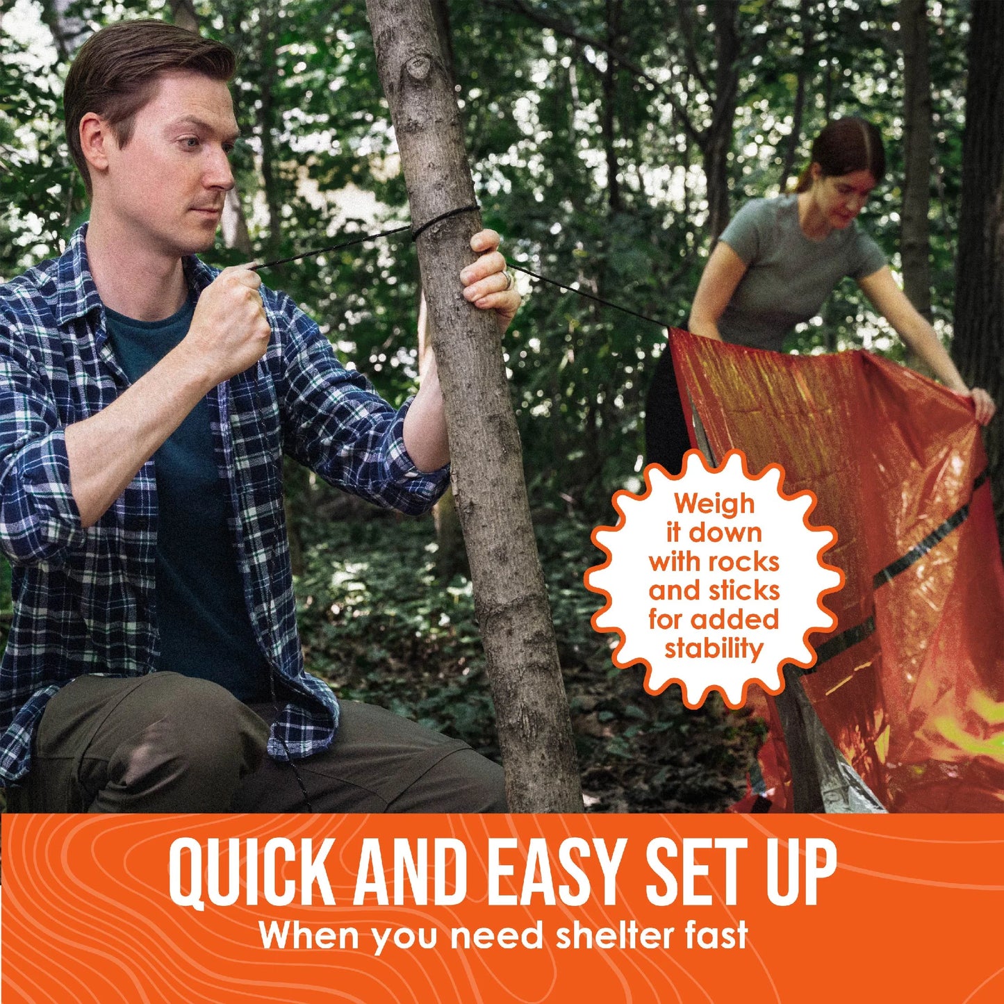 | Life Tent Emergency Survival Shelter - 2 Person Tube Tent | Waterproof, Windproof, Thermal | Includes Survival Whistle, Paracord Rope & Portable, Lightweight Nylon Stuff Sack | Green