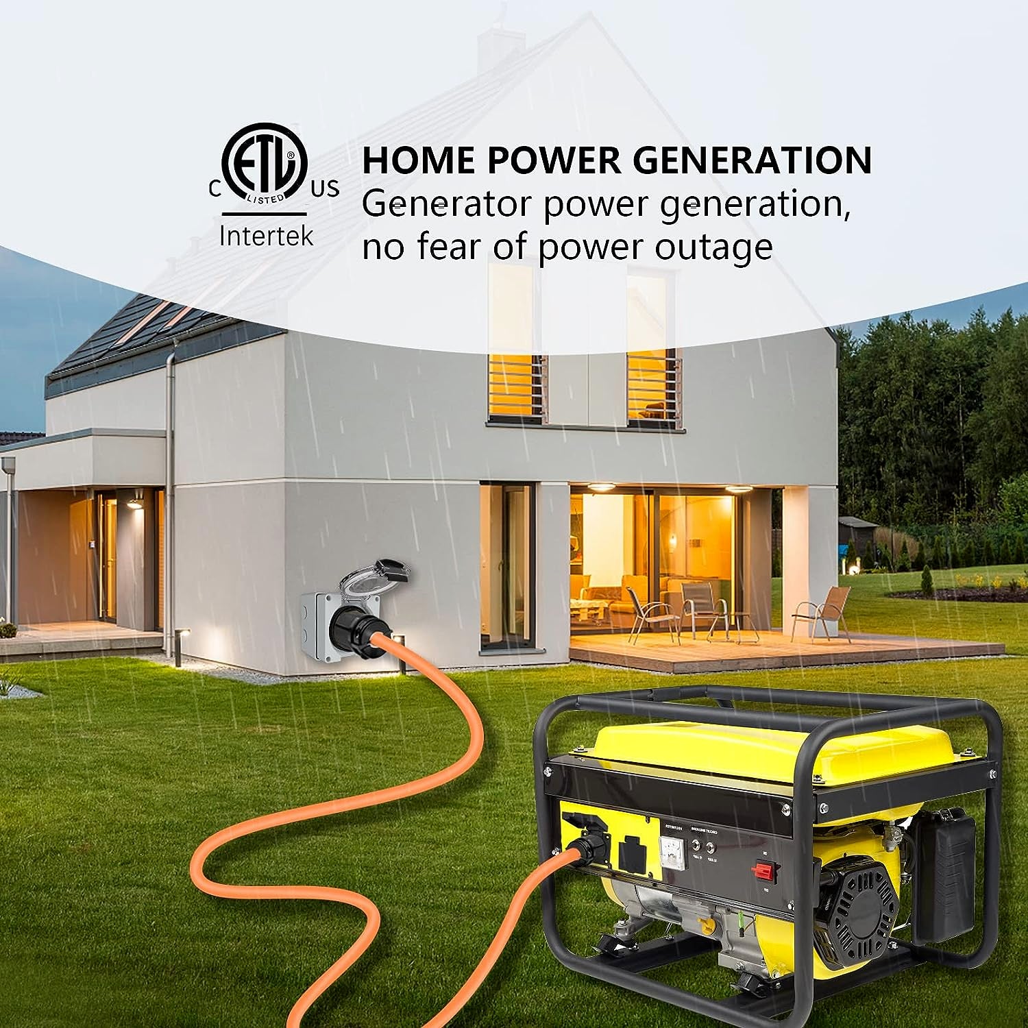 30 Amp NEMA L14-30C Outdoor Locking Female Plug for Generators & Welding Machine