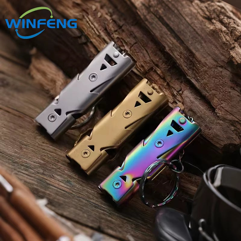 High Decibel Survival Whistle Emergency Safety Whistle Keychain Outdoor Hiking Camping Whistle Emergency Survival Gadgets