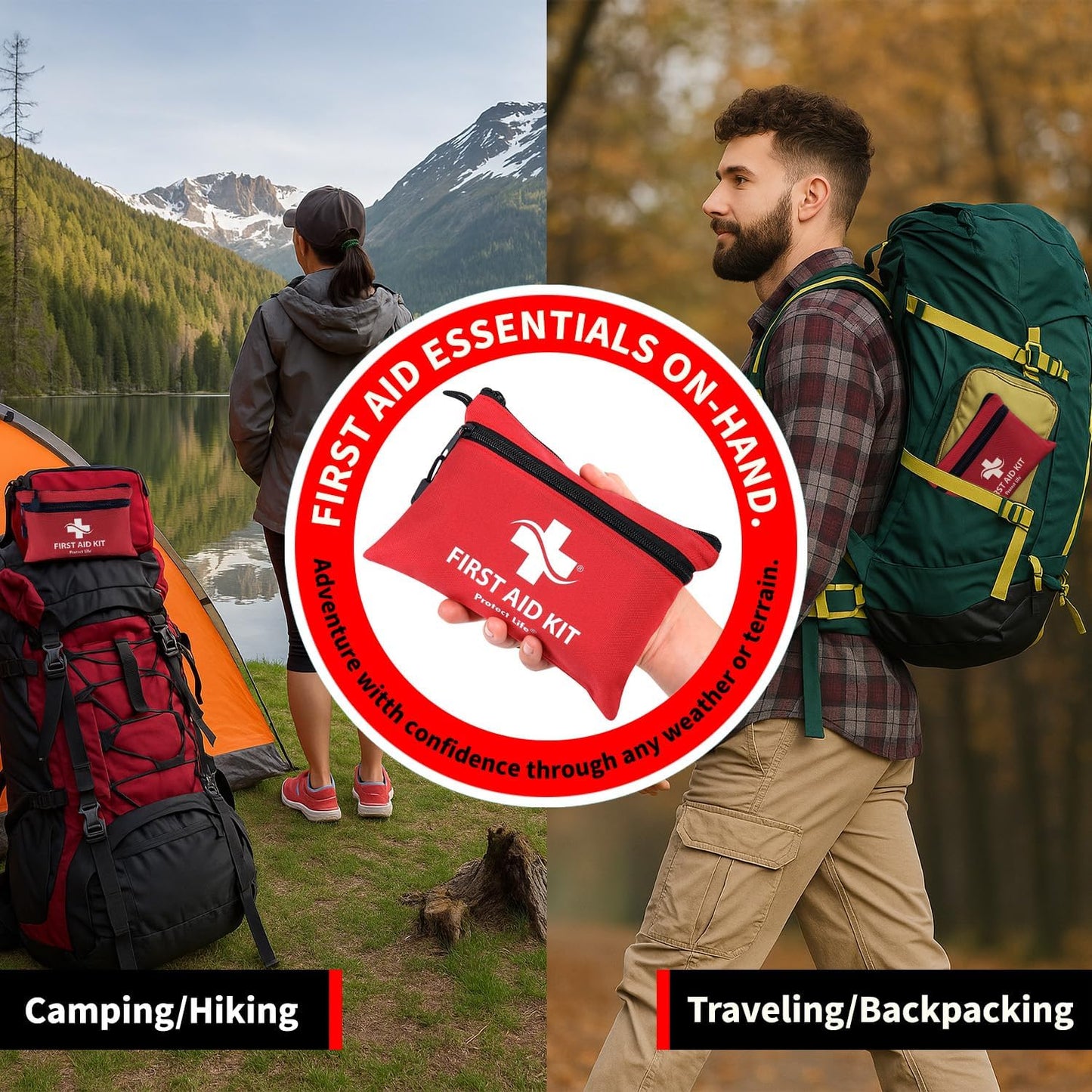 Survival First Aid Kit for Home/Business, Camping Survival Kits | Mini Travel Fi